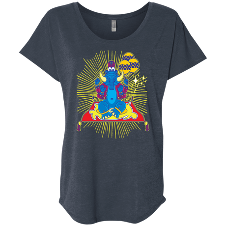 T-Shirts Vintage Navy / X-Small Elephant God Triblend Dolman Sleeve