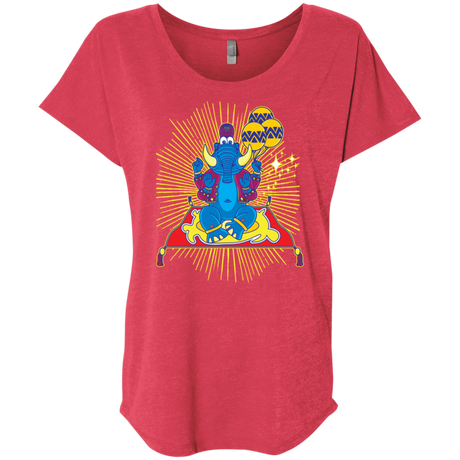 T-Shirts Vintage Red / X-Small Elephant God Triblend Dolman Sleeve