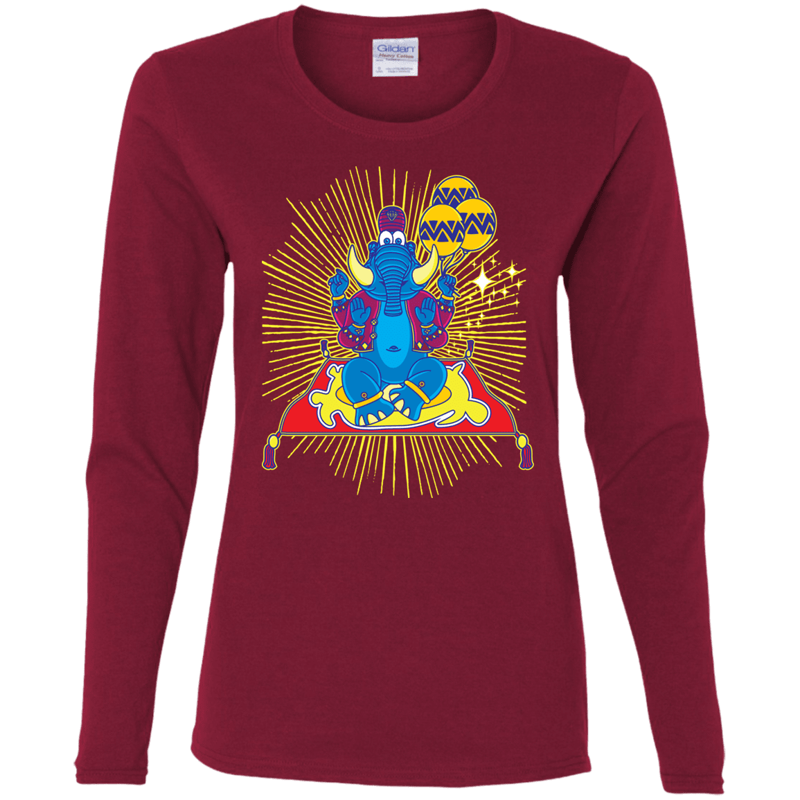 T-Shirts Cardinal / S Elephant God Women's Long Sleeve T-Shirt