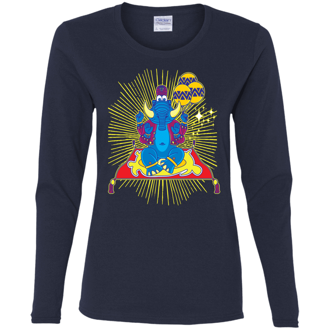 T-Shirts Navy / S Elephant God Women's Long Sleeve T-Shirt