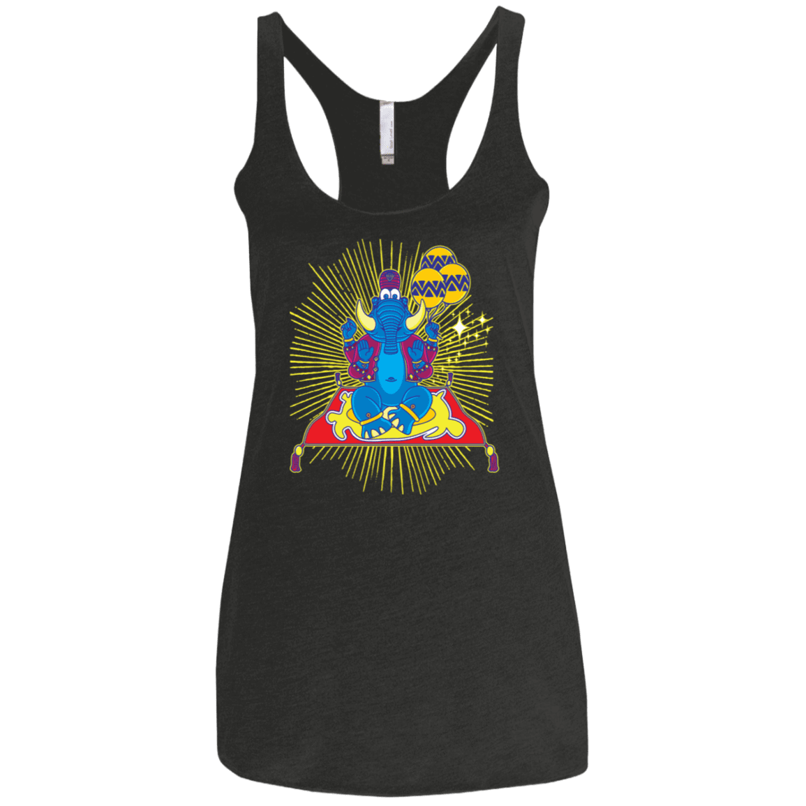 T-Shirts Vintage Black / X-Small Elephant God Women's Triblend Racerback Tank