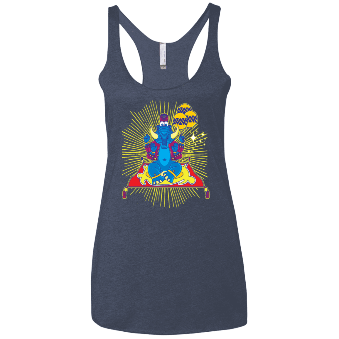 T-Shirts Vintage Navy / X-Small Elephant God Women's Triblend Racerback Tank