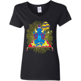 T-Shirts Black / S Elephant God Women's V-Neck T-Shirt