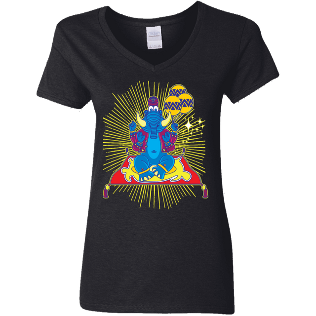 T-Shirts Black / S Elephant God Women's V-Neck T-Shirt