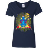 T-Shirts Navy / S Elephant God Women's V-Neck T-Shirt