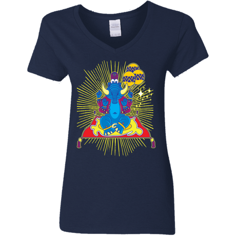 T-Shirts Navy / S Elephant God Women's V-Neck T-Shirt