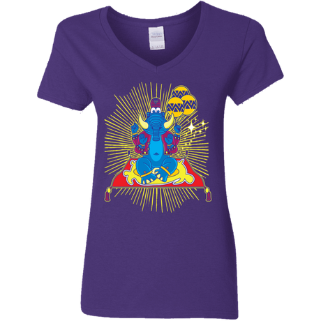 T-Shirts Purple / S Elephant God Women's V-Neck T-Shirt