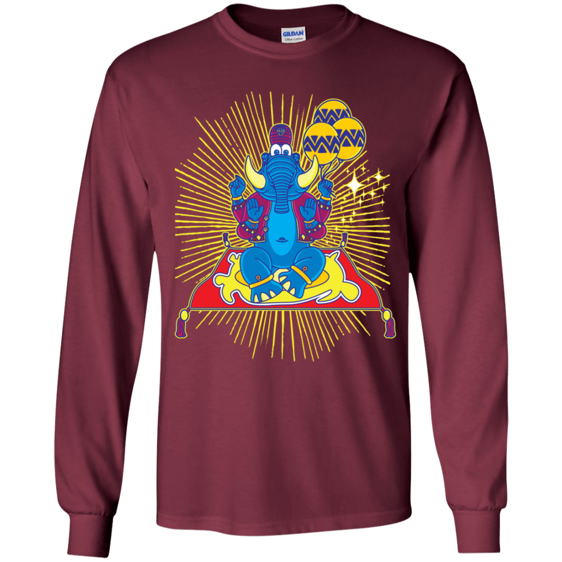 T-Shirts Maroon / YS Elephant God Youth Long Sleeve T-Shirt