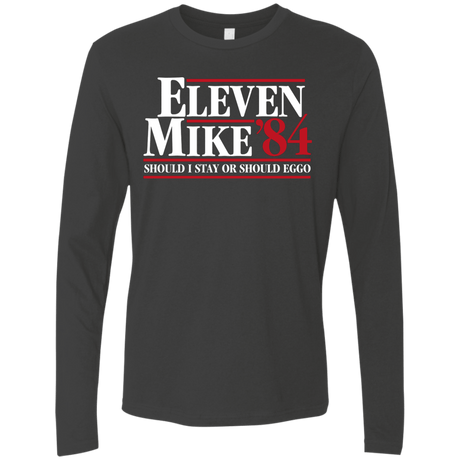 T-Shirts Heavy Metal / Small Eleven Mike 84 - Should I Stay or Should Eggo Men's Premium Long Sleeve