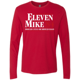 T-Shirts Red / Small Eleven Mike 84 - Should I Stay or Should Eggo Men's Premium Long Sleeve