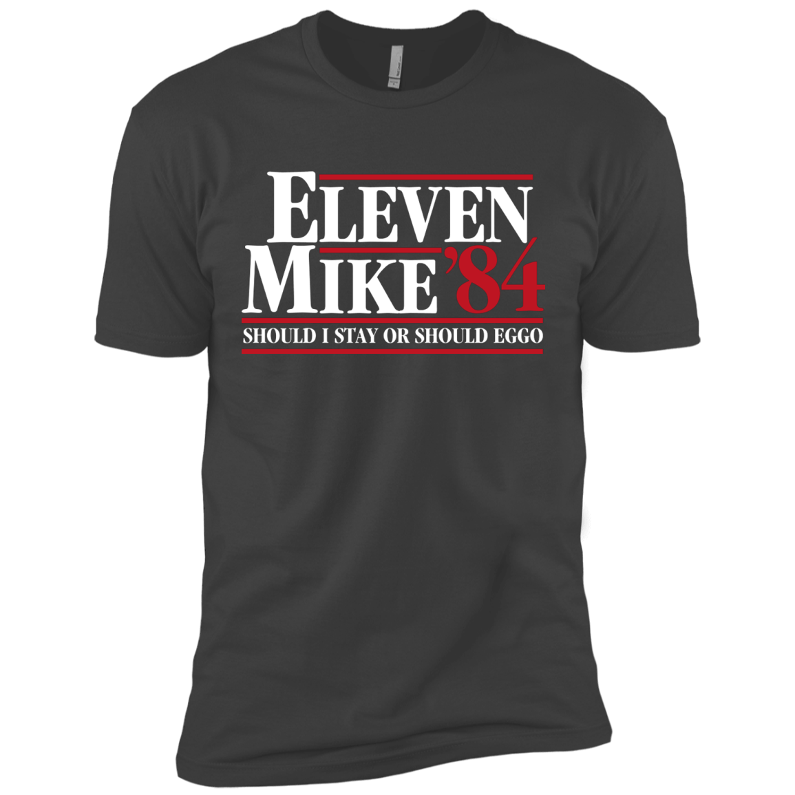 T-Shirts Heavy Metal / X-Small Eleven Mike 84 - Should I Stay or Should Eggo Men's Premium T-Shirt