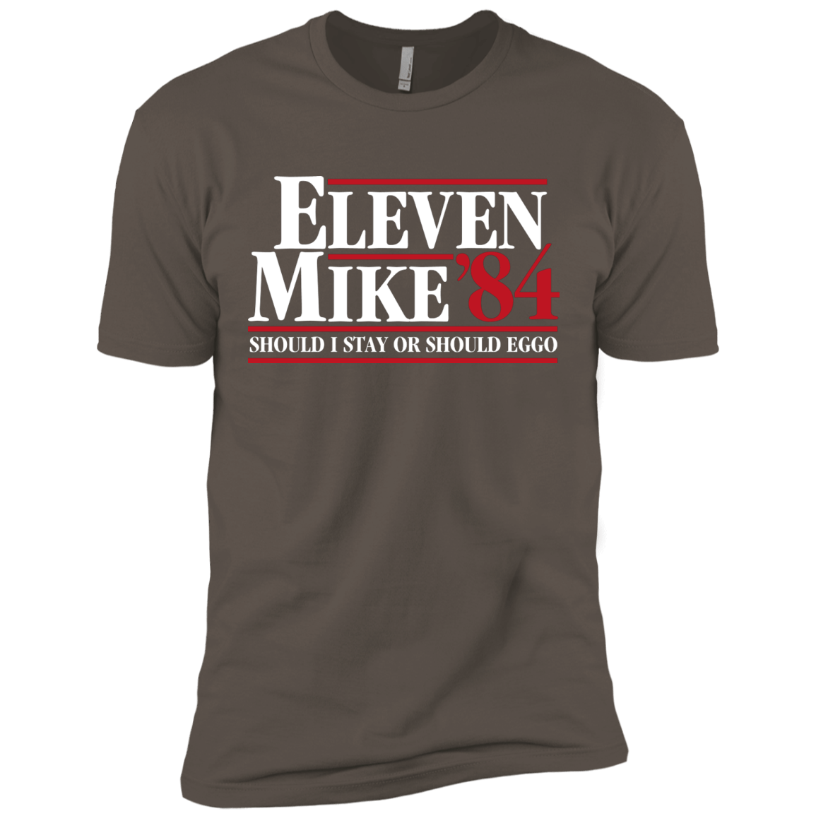 T-Shirts Warm Grey / X-Small Eleven Mike 84 - Should I Stay or Should Eggo Men's Premium T-Shirt