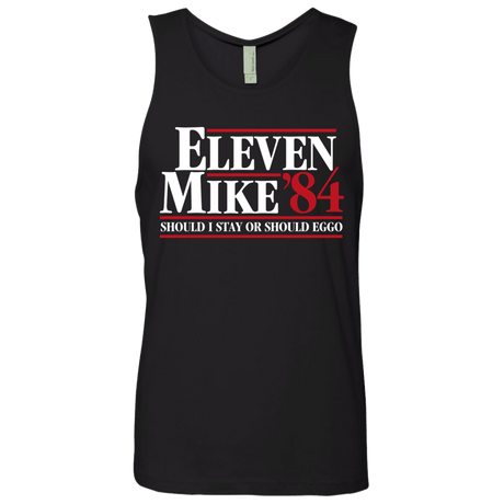 T-Shirts Black / Small Eleven Mike 84 - Should I Stay or Should Eggo Men's Premium Tank Top