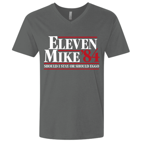 T-Shirts Heavy Metal / X-Small Eleven Mike 84 - Should I Stay or Should Eggo Men's Premium V-Neck
