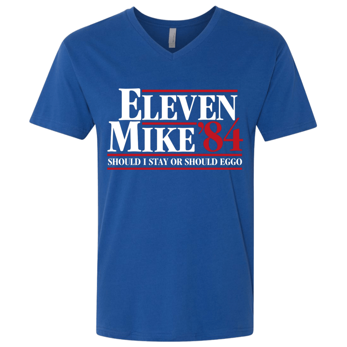 T-Shirts Royal / X-Small Eleven Mike 84 - Should I Stay or Should Eggo Men's Premium V-Neck