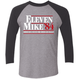 T-Shirts Premium Heather/ Vintage Black / X-Small Eleven Mike 84 - Should I Stay or Should Eggo Men's Triblend 3/4 Sleeve