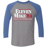 T-Shirts Premium Heather/ Vintage Royal / X-Small Eleven Mike 84 - Should I Stay or Should Eggo Men's Triblend 3/4 Sleeve