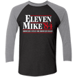 T-Shirts Vintage Black/Premium Heather / X-Small Eleven Mike 84 - Should I Stay or Should Eggo Men's Triblend 3/4 Sleeve