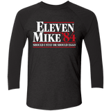 T-Shirts Vintage Black/Vintage Black / X-Small Eleven Mike 84 - Should I Stay or Should Eggo Men's Triblend 3/4 Sleeve