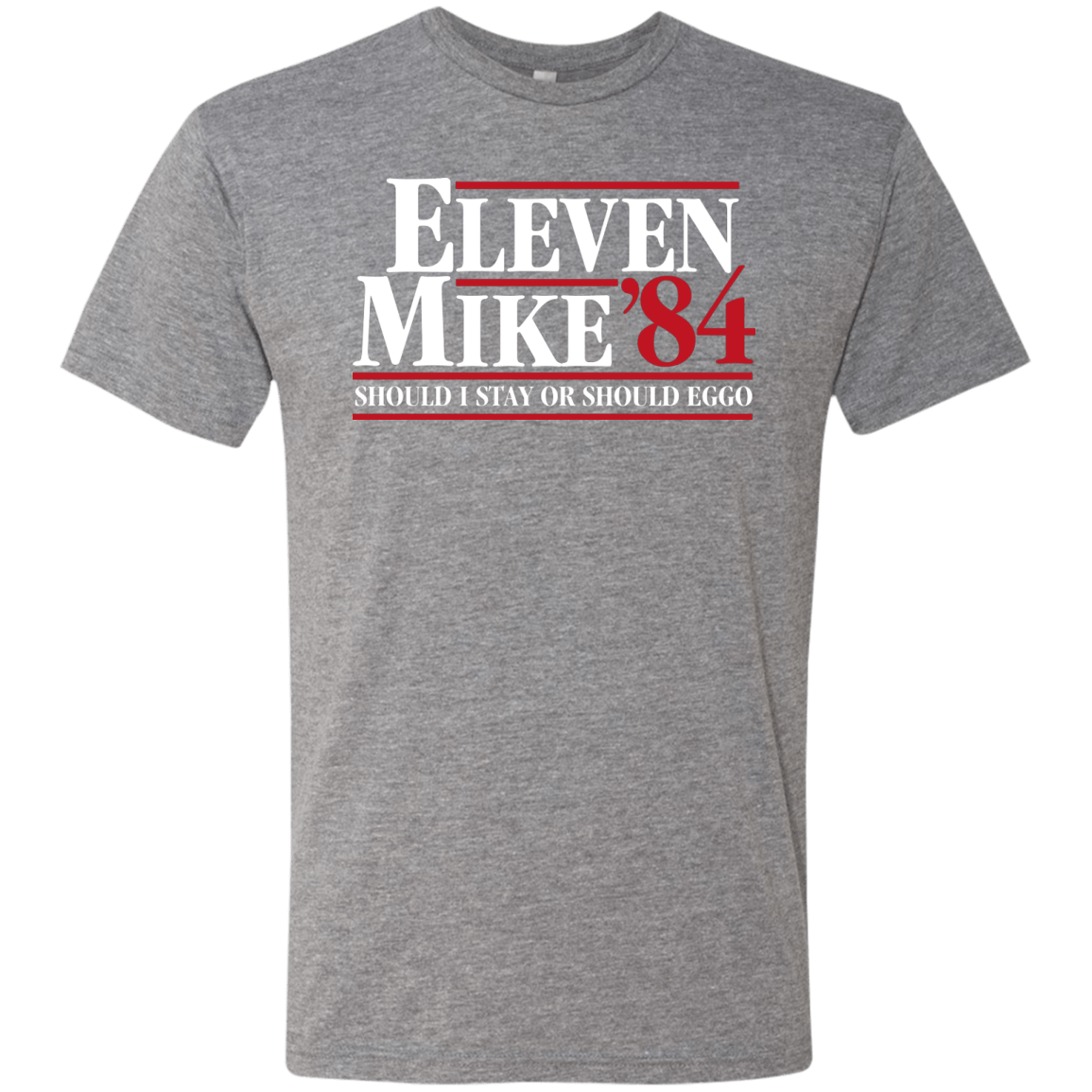 T-Shirts Premium Heather / Small Eleven Mike 84 - Should I Stay or Should Eggo Men's Triblend T-Shirt