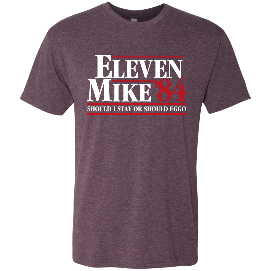 T-Shirts Vintage Purple / Small Eleven Mike 84 - Should I Stay or Should Eggo Men's Triblend T-Shirt