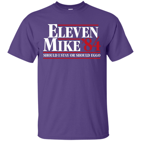 T-Shirts Purple / Small Eleven Mike 84 - Should I Stay or Should Eggo T-Shirt