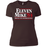 T-Shirts Dark Chocolate / X-Small Eleven Mike 84 - Should I Stay or Should Eggo Women's Premium T-Shirt