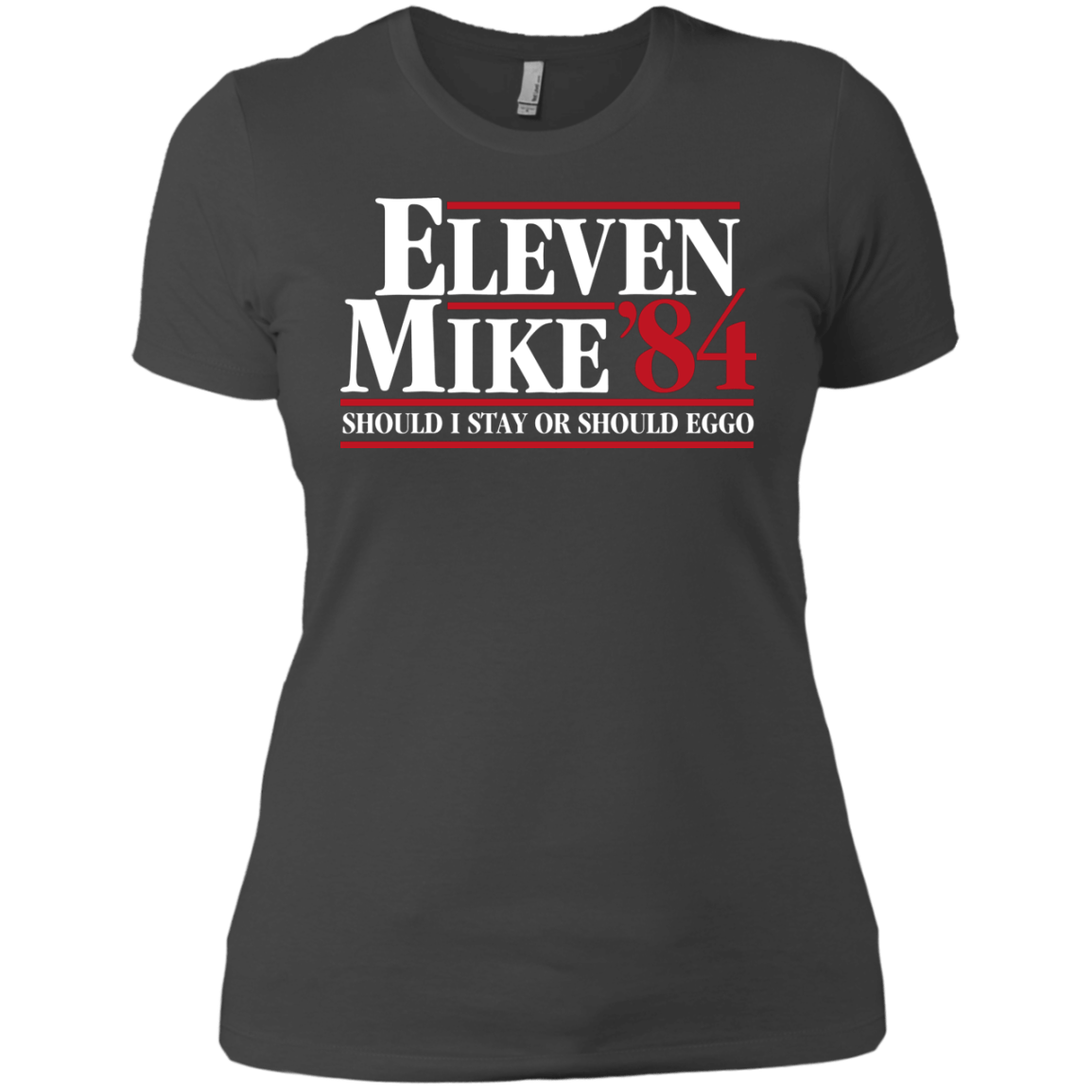 T-Shirts Heavy Metal / X-Small Eleven Mike 84 - Should I Stay or Should Eggo Women's Premium T-Shirt