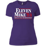 T-Shirts Purple / X-Small Eleven Mike 84 - Should I Stay or Should Eggo Women's Premium T-Shirt