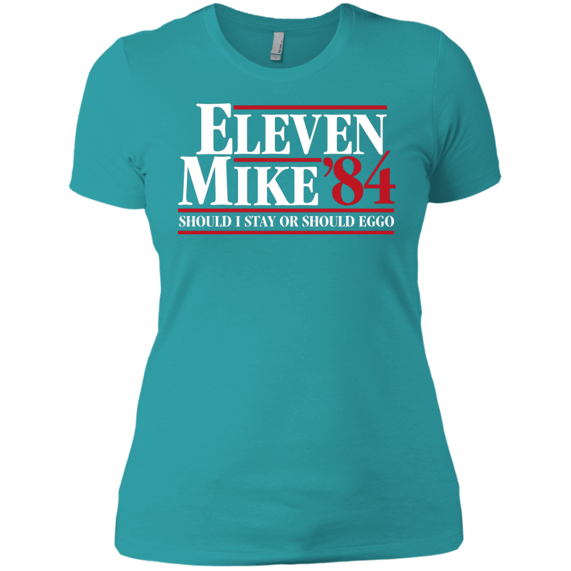 T-Shirts Tahiti Blue / X-Small Eleven Mike 84 - Should I Stay or Should Eggo Women's Premium T-Shirt