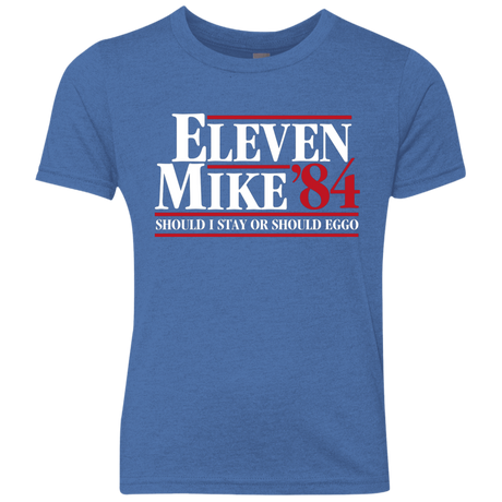 T-Shirts Vintage Royal / YXS Eleven Mike 84 - Should I Stay or Should Eggo Youth Triblend T-Shirt