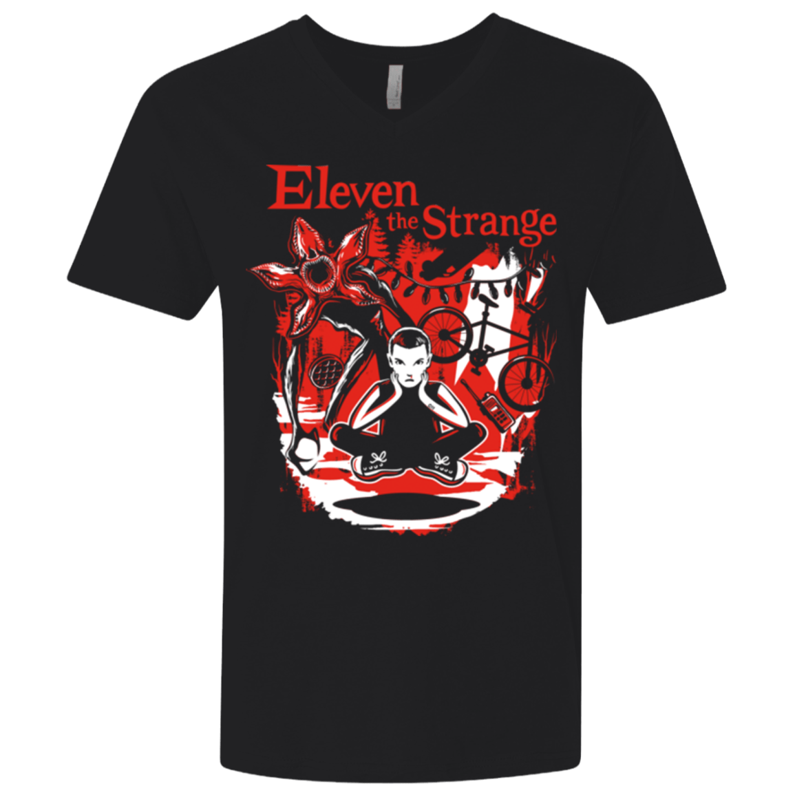 T-Shirts Black / X-Small Eleven The Strange Men's Premium V-Neck