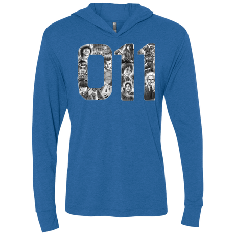 T-Shirts Vintage Royal / X-Small Eleven Triblend Long Sleeve Hoodie Tee