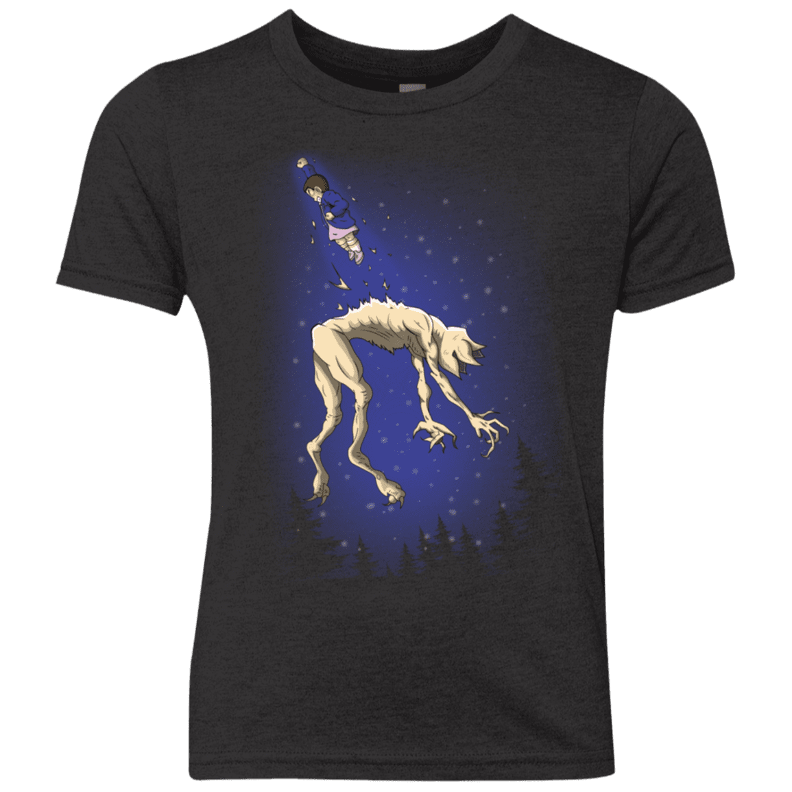 T-Shirts Vintage Black / YXS Eleven vs Demogorgon Youth Triblend T-Shirt
