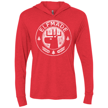 T-Shirts Vintage Red / X-Small Elf Made Triblend Long Sleeve Hoodie Tee