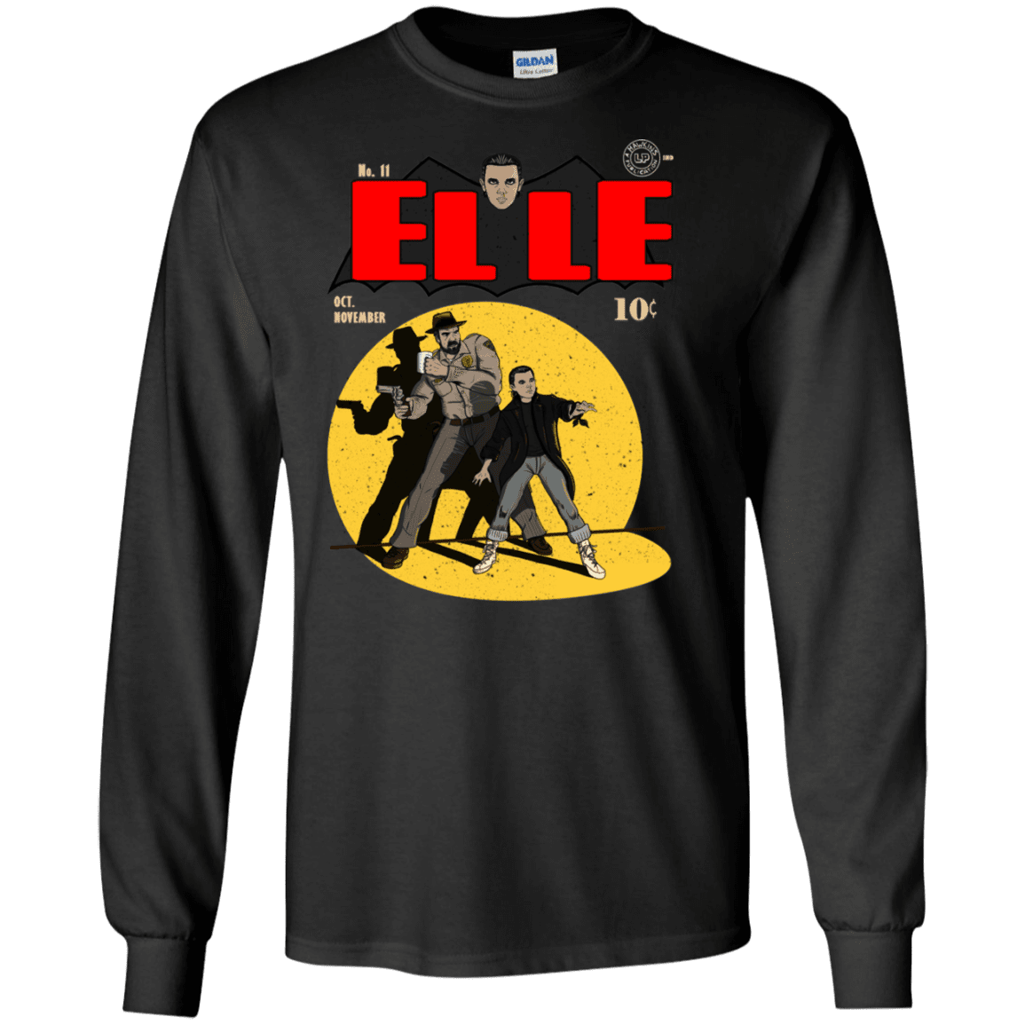 T-Shirts Black / S Elle N11 Men's Long Sleeve T-Shirt