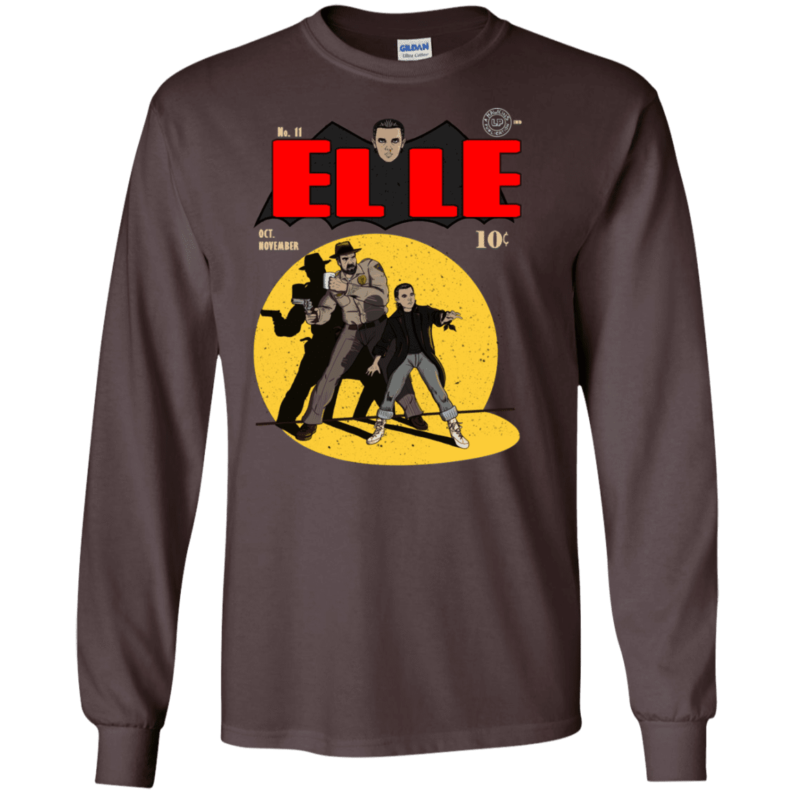 T-Shirts Dark Chocolate / S Elle N11 Men's Long Sleeve T-Shirt