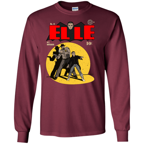 T-Shirts Maroon / S Elle N11 Men's Long Sleeve T-Shirt