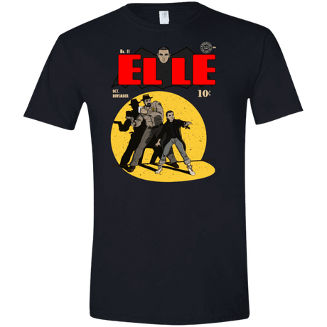 T-Shirts Black / X-Small Elle N11 Men's Semi-Fitted Softstyle