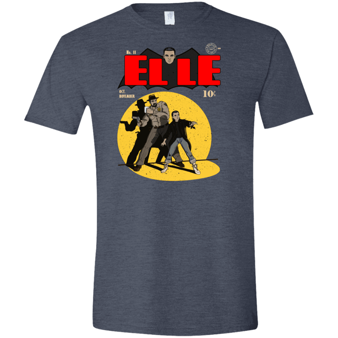 T-Shirts Heather Navy / S Elle N11 Men's Semi-Fitted Softstyle