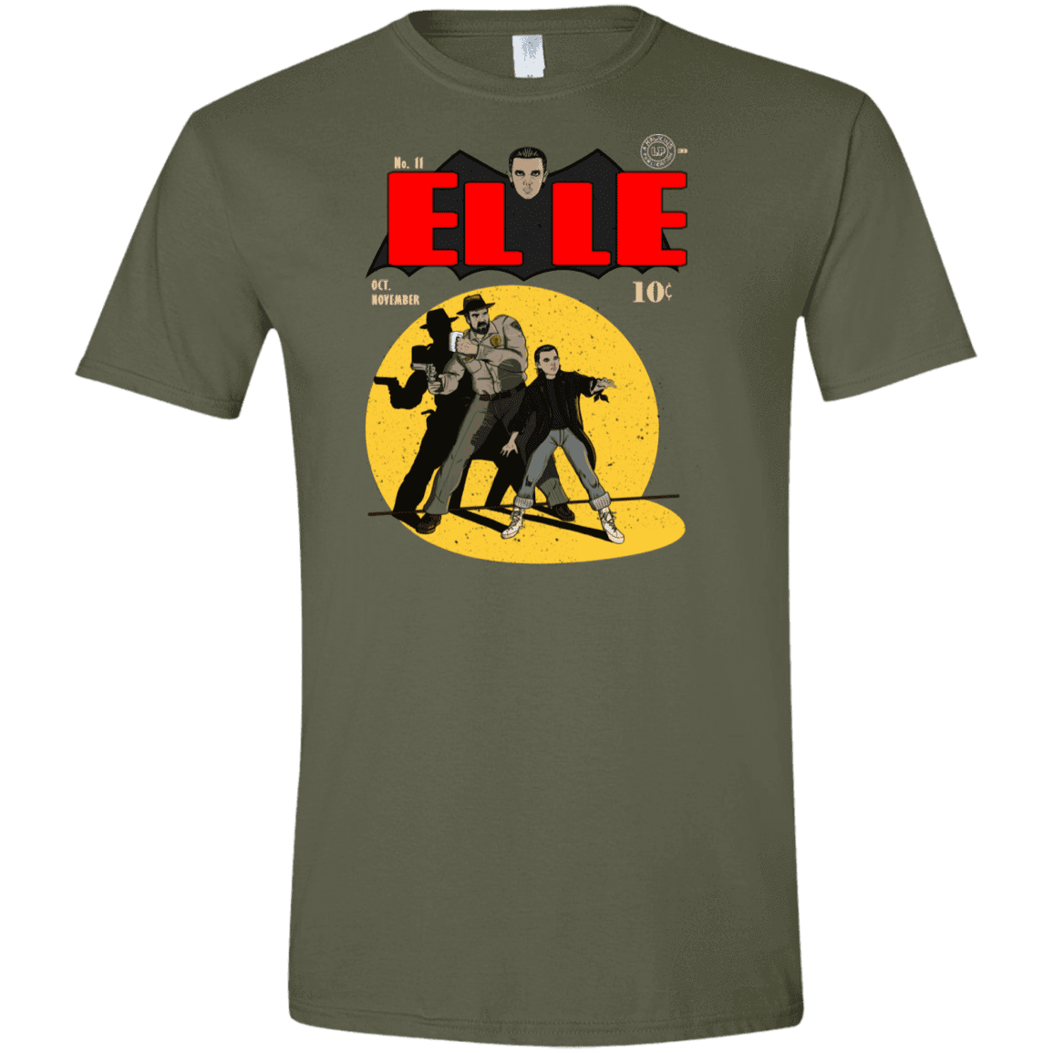 T-Shirts Military Green / S Elle N11 Men's Semi-Fitted Softstyle