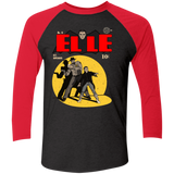 T-Shirts Vintage Black/Vintage Red / X-Small Elle N11 Men's Triblend 3/4 Sleeve