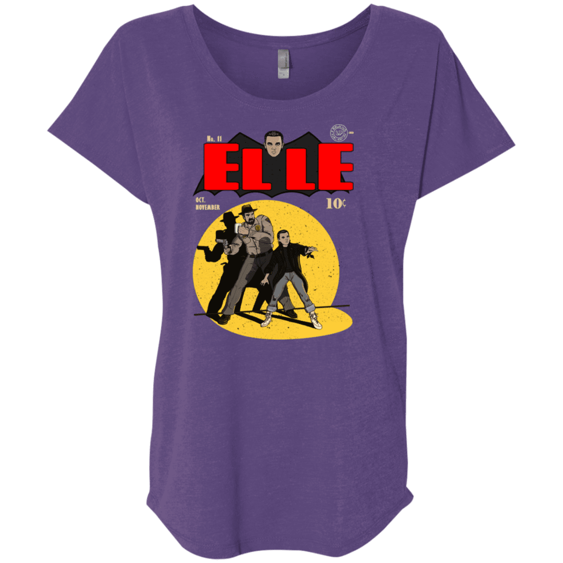 T-Shirts Purple Rush / X-Small Elle N11 Triblend Dolman Sleeve
