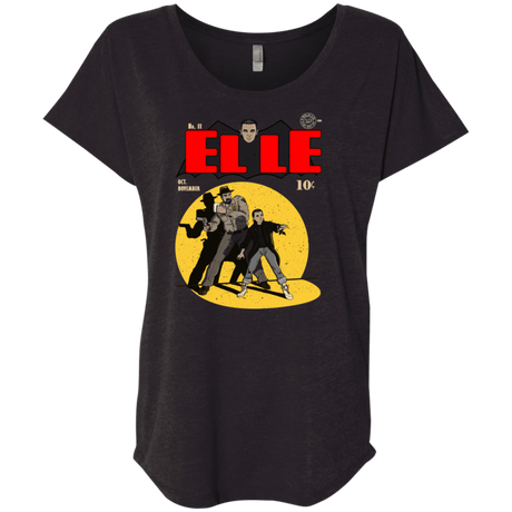T-Shirts Vintage Black / X-Small Elle N11 Triblend Dolman Sleeve