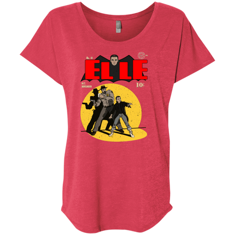 T-Shirts Vintage Red / X-Small Elle N11 Triblend Dolman Sleeve