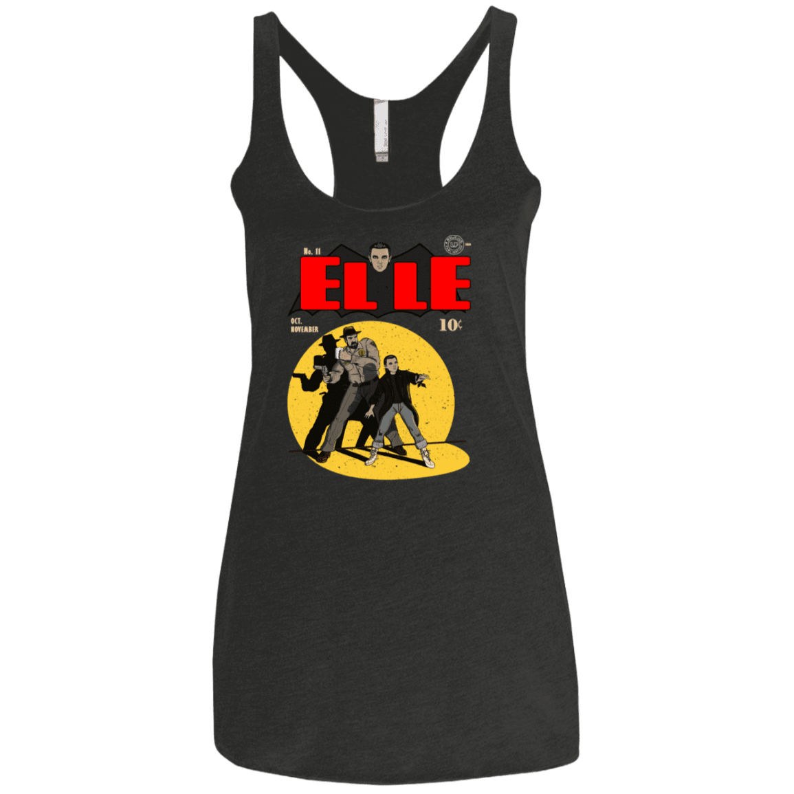 T-Shirts Vintage Black / X-Small Elle N11 Women's Triblend Racerback Tank