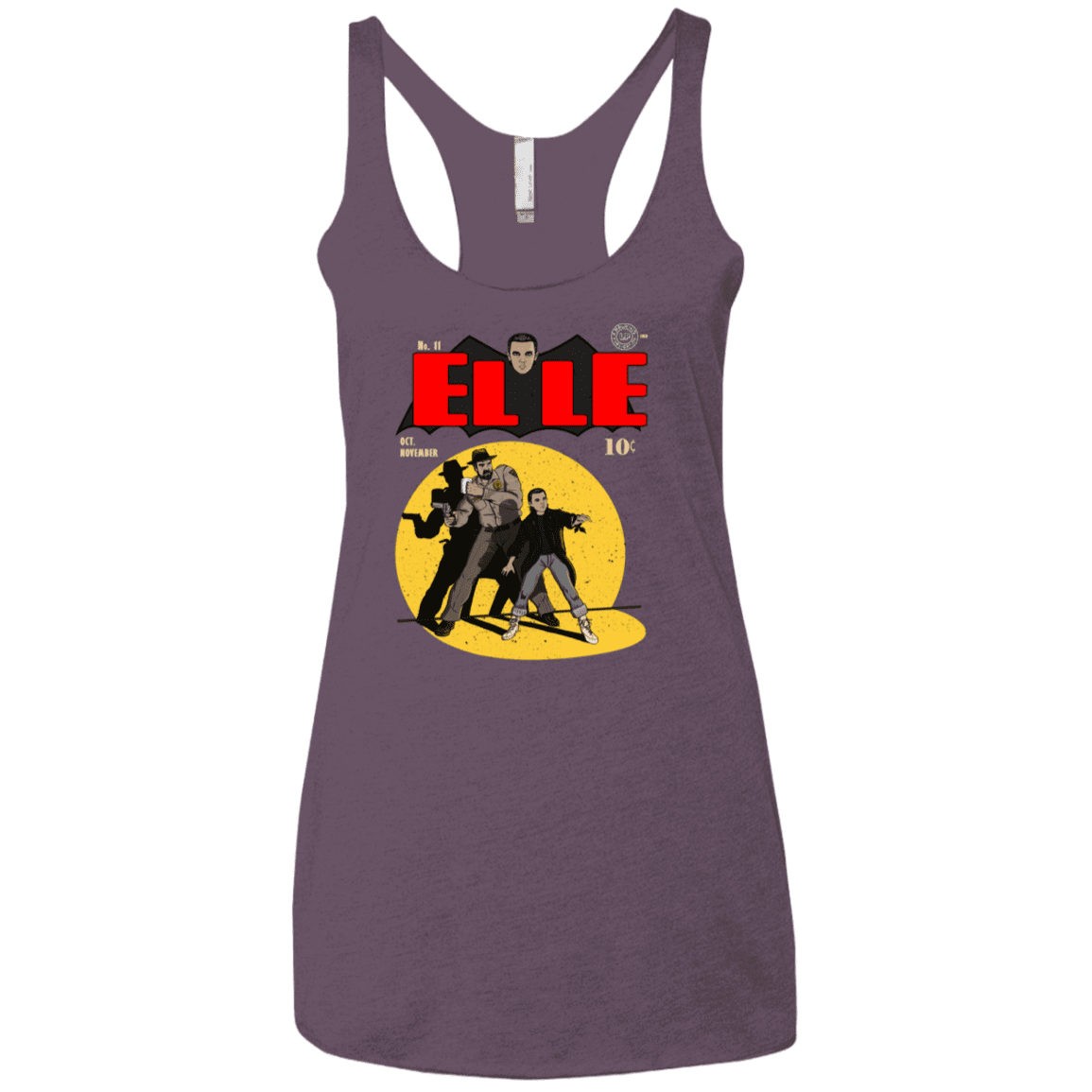 T-Shirts Vintage Purple / X-Small Elle N11 Women's Triblend Racerback Tank