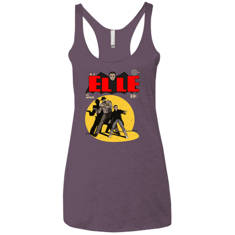 T-Shirts Vintage Purple / X-Small Elle N11 Women's Triblend Racerback Tank
