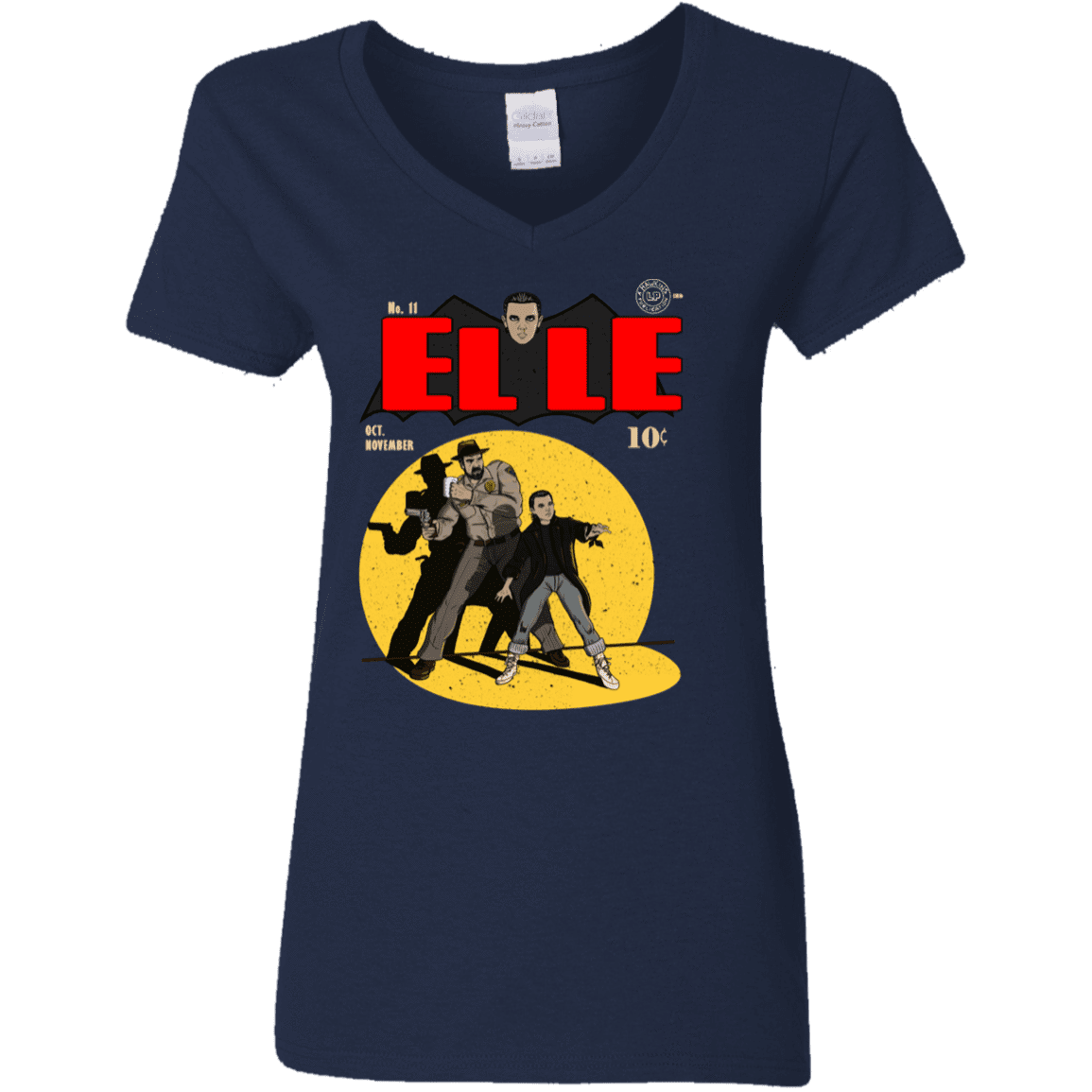 T-Shirts Navy / S Elle N11 Women's V-Neck T-Shirt