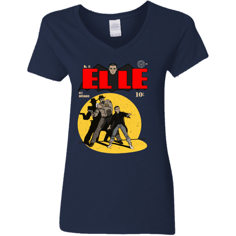 T-Shirts Navy / S Elle N11 Women's V-Neck T-Shirt